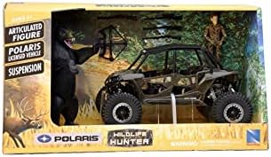 Polaris RZR XP4 1000 W/Bear & Hunter Figurine, New Ray SS -76526B - 1/18 Скала пластичен автомобил