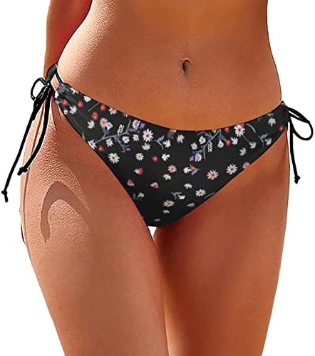 Fulijie Plus Size Sime Cossuit Bownds Bathers Womens Seaxy Print Bikini Bikini Tie Side Brazilian Beachwerse Секси костим за