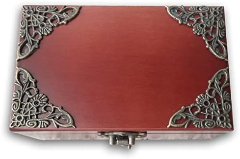 Binkegg Play [Brahm's Lullaby] Браун антички заклучен дрвен накит кутија музичка кутија со музичко движење „Санкио“