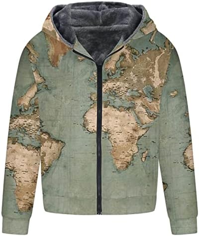 Зимски јакни за мажи плус големина обична руно маичка мода печатени на отворено топли дуксери палта на врвовите на надворешната