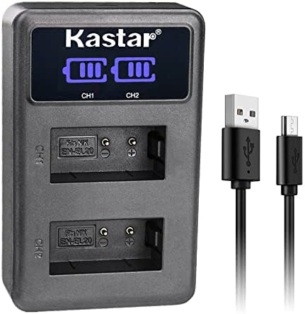KASTAR EN-EL20 LED2 USB Полнач За Батерии Компатибилен Со Никон 1 J1, Никон 1 J2, Никон 1 J3, Никон 1 S1, Никон 1 V3, Никон
