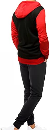 Beuu Tracksuits за мажи, зимска пролетна боја блок -крпеница со аспирани јакни за џемпери за џемпери спортски потти со пот.