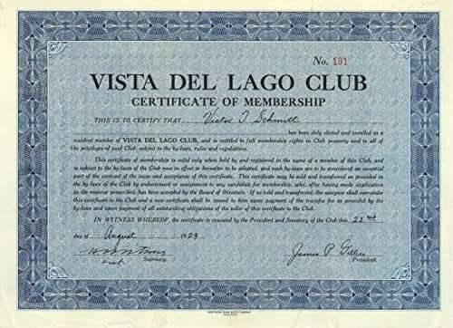Виста Дел Лаго Клуб-Сертификат За Акции