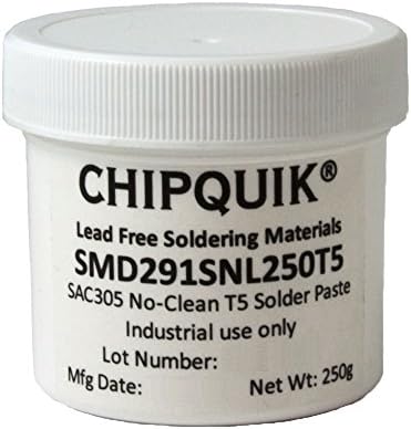 Chip Quik SMD291SNL250T5 залепена паста во JAR 250G SAC305 без чисто