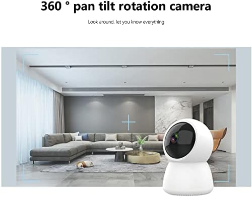 Безбедносна камера 2MP Деликатна бебе монитор камера 360 степени за домашна безбедност w/Паметно движење за следење на движење