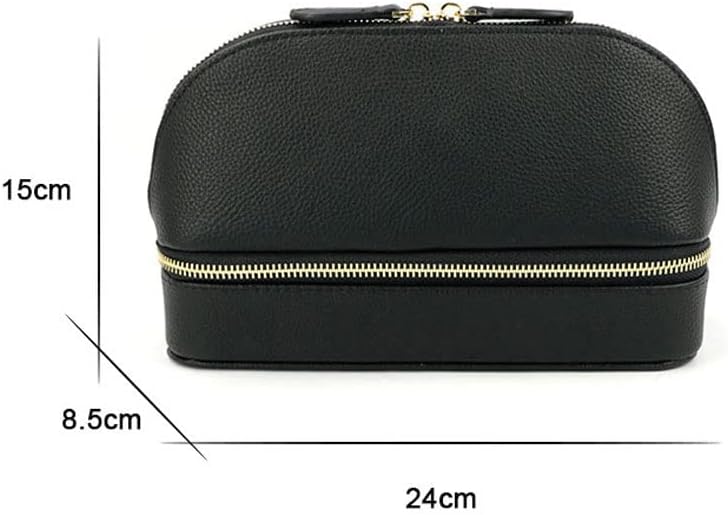 SXDS Персонализирана Козметичка Торба Стп Кожна Женска Торба За Шминка Со Организатор На Накит Случај 2 во 1 Торбичка За Спојка