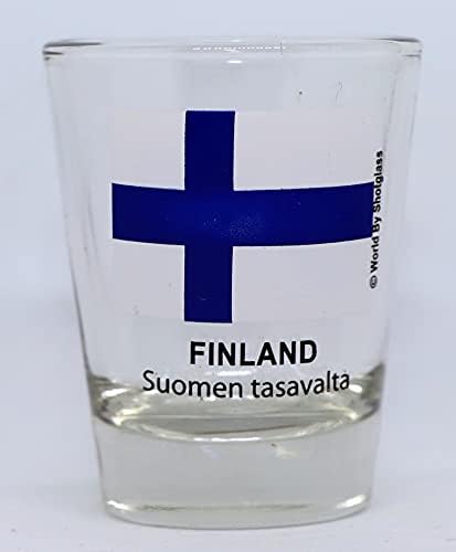 Финска Знаме Застрелан Стакло