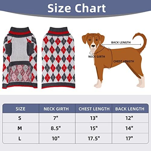 Џемпер од кучиња D4dream, зимски џемпер со голема големина за домашни миленици, класична облека за зимски кучиња, џемпер од