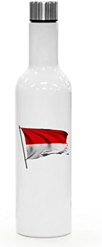 ExpressItBest 25oz изолирано вино/шише со ватер - знаме на Монако - многу опции