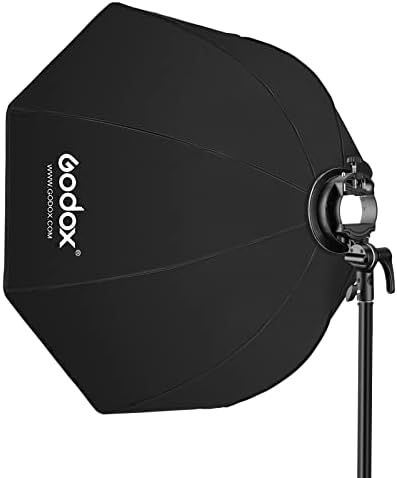 Godox sb-ue 31 инч/80 см чадор октагон мекото со S2 Speedlite Bracket Bowens Mount Holder и Shoneycomb Grid за фотографија студио