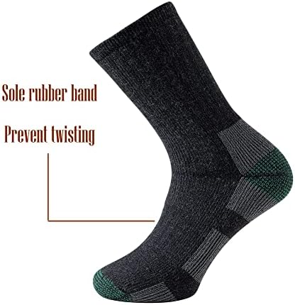 ACOL 78% Мерино волна чорапи за мажи засилена пета пета густа влага за губење на територија за печење на отворено, со што трчаше