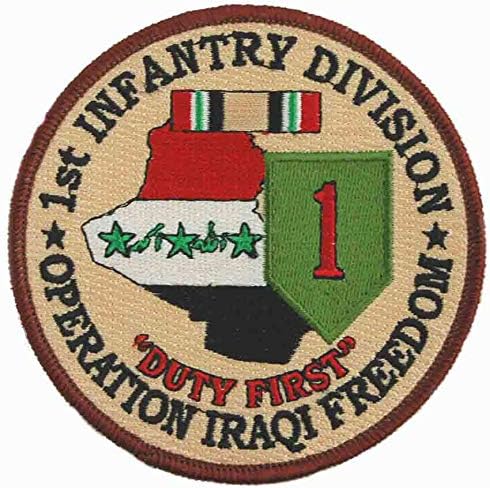 1 -ви пешадиска дивизија голема црвена една операција ирачки слобода кружни закрпи. 2-патеки по нарачка