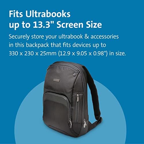 Кенсингтон Трипл Трек Тенок ранец за MacBooks, Chromebooks, таблети и Ultrabooks до 13-инчи-14-инчи, црно
