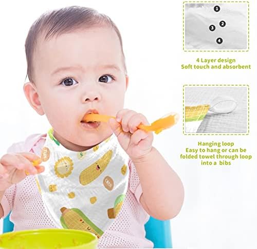 vvfelixl Слатка пченка бебешки крпи, бебе муслински мијалници за момчиња девојчиња, памучно бебе за лице за новороденчиња меки