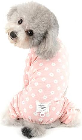 СЕЛМАИ Цветни Пижами За Кучиња Мачки Пјс Облека За Спиење Мека Памучна Еластична Лента За Мачки Облека За Миленичиња Ромпери