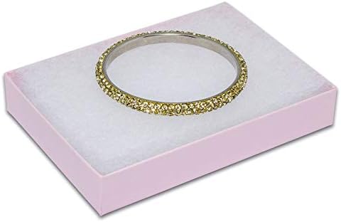 На Дисплеј Момци 25-Пакет #53 Картонска Кутија За Накит Исполнета Со Памук Кутија За Подароци-Розова