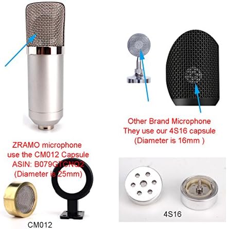 Zramo Голем дијаграм кондензатор за мик за снимање микрофон студио професионален микрофон за употреба на компјутерски компјутер,