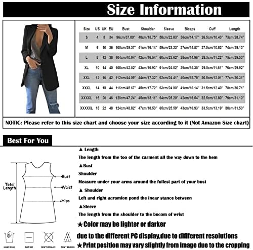 Водмиксиг женски обични јакни за пешачење отворено фронт плус големина на отворено плетенка предна работа во канцелариски џебови