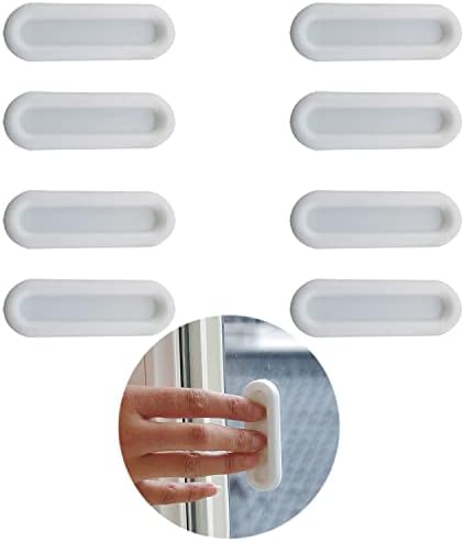 ZZHXSM 8PCS Мулти-Цел на само-стапче за влечење Повлече помошник Бела пластична фиока рачка рачка на прозорецот на налепницата