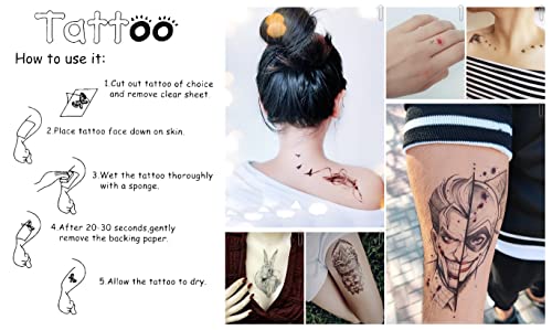 Змеј писмо јапонски кинески азиски привремени тетоважи налепници за трансфер на вода сликање на уметност цитати шминка тело