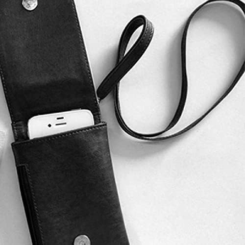 Четка сликарство јапонски модел телефонски паричник чанта што виси мобилна торбичка црн џеб