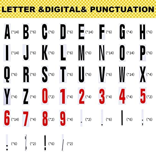 300 компјутери Марки знаци букви 6 инчи на отворено читач букви знак 6''on 7 '' Флекс букви црни црвени преносни пластични букви