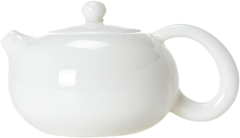Дехуа бел порцелански чај со еден сад со еден сад сет на чај со едноставен 德化 白瓷 茶 具 简约 中式 大号 泡 茶壶 陶瓷 小 西 施壶