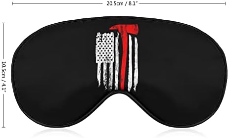 Fireman Ax line American Flag Sleep Mask Eye Eye Cute Blindfold Eye Очека за очила за жени подароци