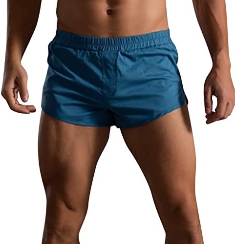 Bmisegm Машки боксерски шорцеви мажи летни цврсти панталони во боја еластичен бенд лабав брзо сув случајно спортско трчање мажи
