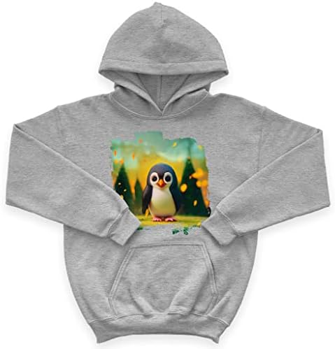 Дизајн на шума Детска сунѓерска руно худи - худи за деца на животни - худи за пингвин за деца
