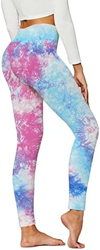 Врзајте ја бојата Беспрекорни хеланки за жени се протегаат со високи половини јога панталони за вежбање, долги панталони