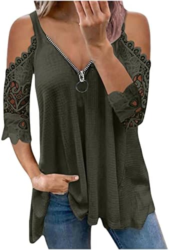 Лето есен кратки ракави блуза дама облека чипка памук v вратот на вратот нагоре со преголема вафла бренд врвна кошула за жени