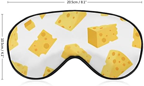 Жолто сирење модели за спиење маски за затемнување на окото со прилагодлива еластична лента ноќно слепило за жени мажи, јога