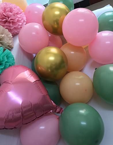 Среќен Роденден Украси За Девојки-Розова Мудрец Зелена Симпатична Роденден Балони За Бебе Мало Дете Тинејџерски Девојки Со Цветни