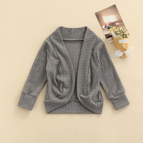 Nvekeybromn дете мало девојче облека плетење џемпер од кардиган есен зимски бебешки трикотажа за преголема јакна за џемпери