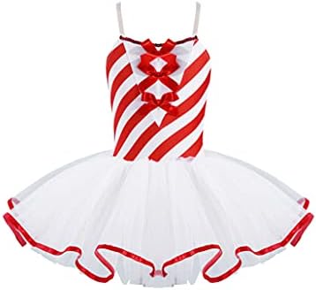 Моггемол Девојки девојки Seavins шарени туту танц фустан фигура за уметничко лизгање Божиќна забава бонбони костуми
