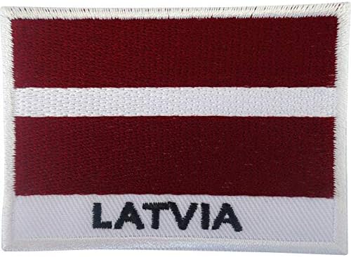 Латвија знаме лепенка железо на/шијте на значка везена везена латвиска апликација