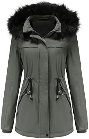 Зимски јакни за жени за жени со долги ракави обични дебели палта со целосен зим