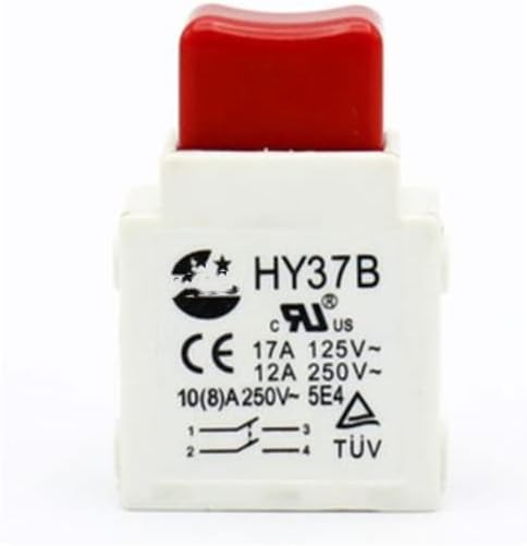 2 парчиња HY37B 125/250V 17/12A Да се ​​исклучи исклучување на копчето за активирање на копчето за притискање на копчето