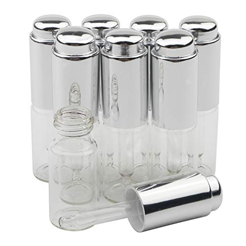 Ellbest 8pcs 10 ml чисти шишиња за капнување на печатот, празни шишиња со есенцијално масло од контејнер парфем козметичко шише
