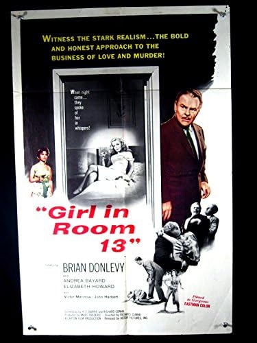 Девојка во соба 13-1960-Постер-Брајан Донлеви-Драма-криминал G/VG