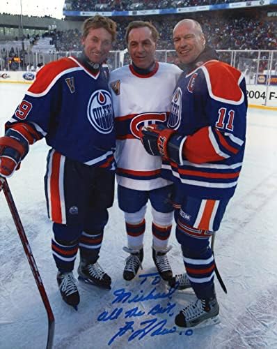 Гај Лафлеур рака потпишана 8x10 боја на боја+COA Gretzky+Messier до Мајкл - Автограмирани фотографии од NHL
