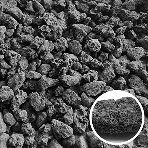Carurbody црни лава карпи за растенија - чиста вулканска карпа без бои или хемикалии -најдобри лава камења врвно облекување