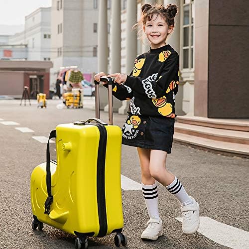 Н-АО ВЕИ Ла Оу Деца возење-на куфер рачен Багаж Со Тркала Куфер На Деца на возраст од 6-12 години