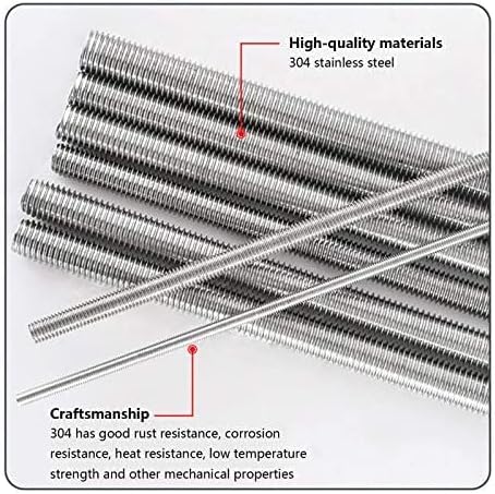 LTVAN SHOUCAN 2 парчиња од не'рѓосувачки челик навојна шипка зашрафена шипка погодна за завртки за прицврстувачи M5 должина