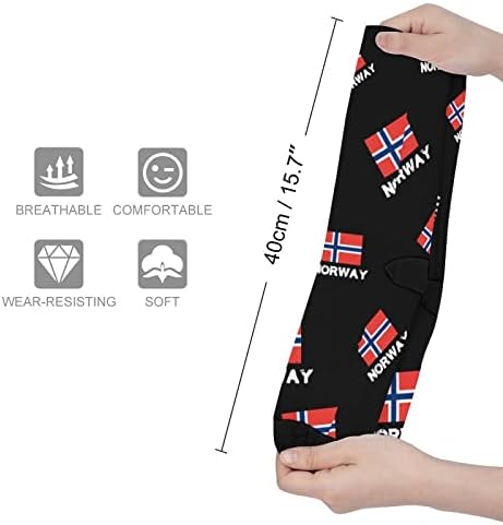 ПЛЕВЕЛ Норвешка Национална Гордост Норвешка Знаме Екипажот Чорапи Новина Смешни Печати Графички Повик Умерена Дебелина За Пролет