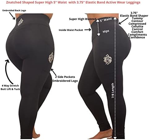 Juzz прекрасни, хеланки, јога панталони, висока половината, плус големина, активно абење, доказ за сквоти, тренингот, 5 „половината