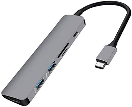 Yiisu 515733 Тип-C USB 3 0 ДО 4K Hdmi USB 3 0 Sd Tf Картичка Читач 6In1 Центар Адаптер за Компјутер