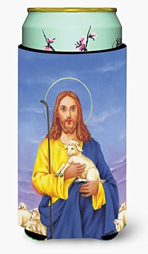 Богатства на Каролина AAH8215TBC Исус Добриот овчар што држи јагнешко момче гушкач, може да се подигнат ракав со ракав машина