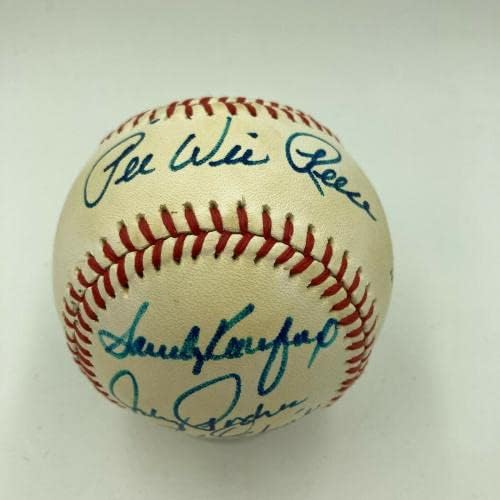 1955 година Бруклин Доџерс екипа на Светски серии потпиша Бејзбол Сенди Куфакс ПСА - Автограмски бејзбол
